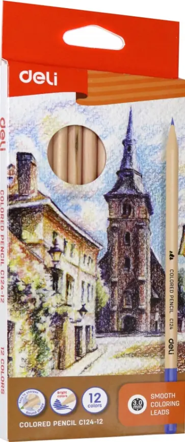 Карандаши цветные, 12 цветов обложка книги