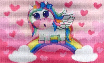 Алмазная мозаика Радужный единорог обложка книги