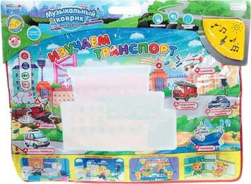 Музыкальный коврик с рисованием Изучаем транспорт Музыкальный коврик с рисованием Изучаем транспорт обложка книги