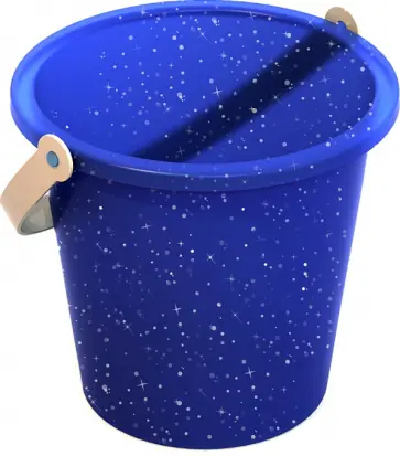 Ведро среднее прозрачное, в ассортименте обложка книги