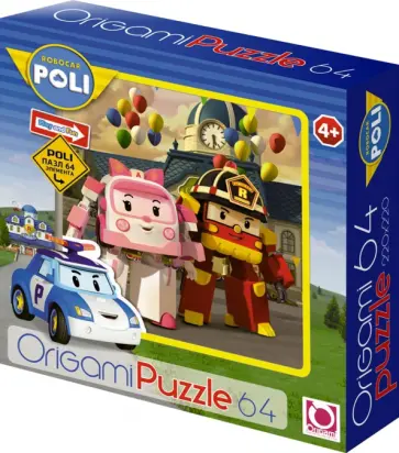 Пазл-64. Робокар Поли. Эмбер и Рой обложка книги