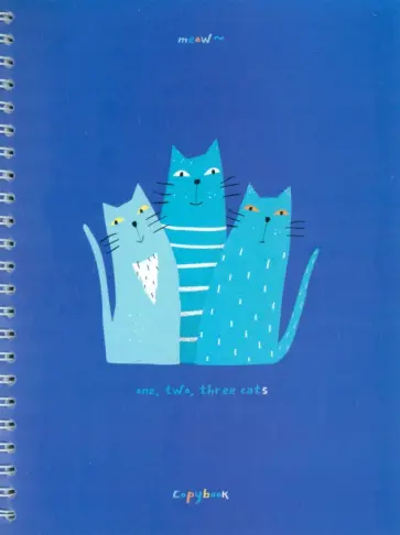 Тетрадь Три кошки, 96 листов, клетка обложка книги