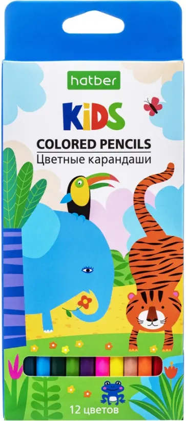 Карандаши цветные Eco Африка, 12 цветов обложка книги