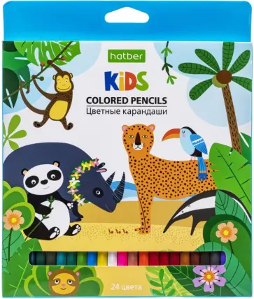 Карандаши цветные Eco Африка, 24 цвета обложка книги