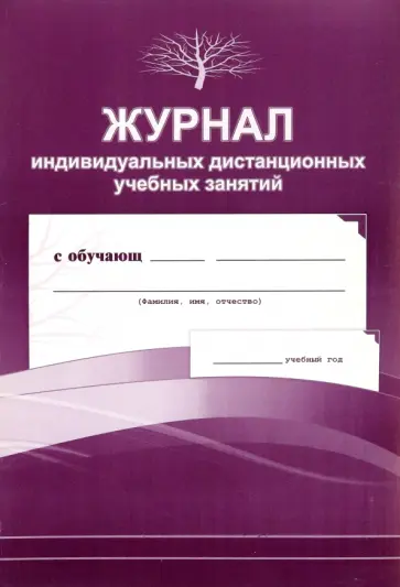 Журнал индивидуальных дистанционных учебных занятий обложка книги