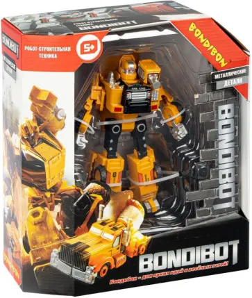 Трансформер Робот-самосвал 2в1, с металлическими деталями обложка книги