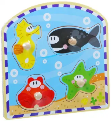 Рамка-вкладыш Морские животные, 4 элемента обложка книги