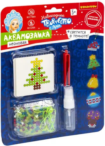 Аквамозаика Олень, Елочка и игрушки обложка книги