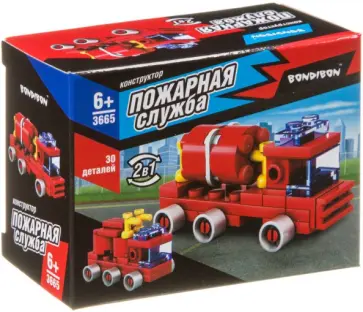 Конструктор 2 в 1. Пожарная служба, Грузовик-цистерна, 30 деталей Конструктор 2 в 1. Пожарная служба, Грузовик-цистерна, 30 деталей обложка книги