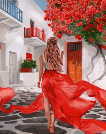 Рисование по номерам Улочки Греции обложка книги