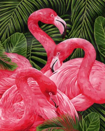 Рисование по номерам Фламинго обложка книги