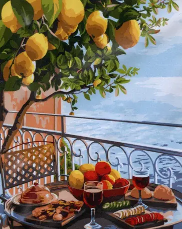 Рисование по номерам Итальянский завтрак обложка книги