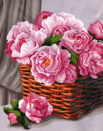 Рисование по номерам Нежные пионы обложка книги