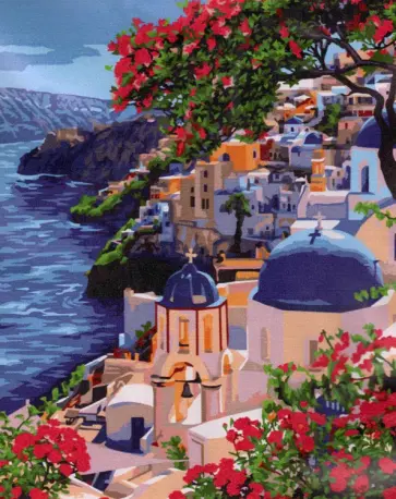 Рисование по номерам Санторини обложка книги