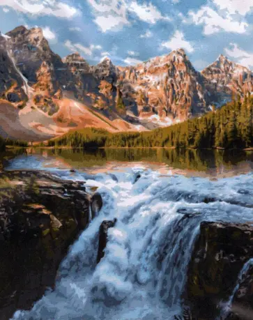 Рисование по номерам Водопад обложка книги