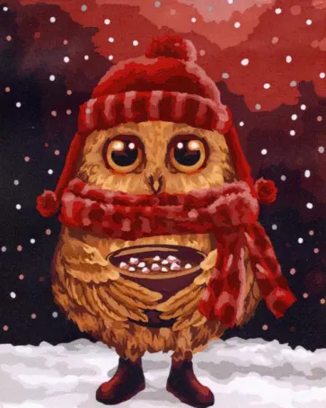 Рисование по номерам Совёнок обложка книги