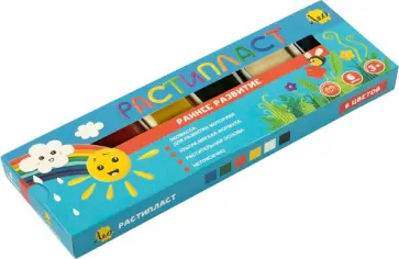 Пластилин Расти, 6 цветов, растительный Пластилин Расти, 6 цветов, растительный обложка книги