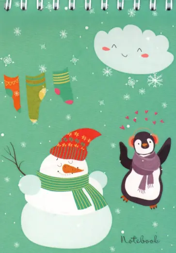 Блокнот Зимние забавы, 80 листов, А6, клетка обложка книги