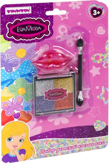 ННабор детской декоративной косметики Eva Moda, блестящие тени обложка книги