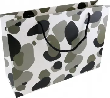 Пакет подарочный Military, пятна обложка книги