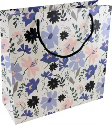 Пакет подарочный Sentiment, синие цветы обложка книги