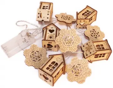 Гирлянда Домики сборные, 10 лампочек обложка книги