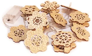 Гирлянда Снежинки сборные, 10 лампочек обложка книги