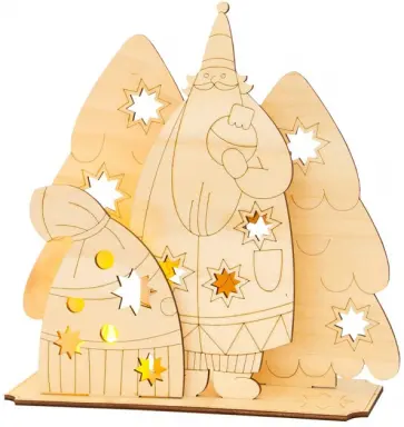 Сборная модель Дед с мешком, с подсветкой обложка книги