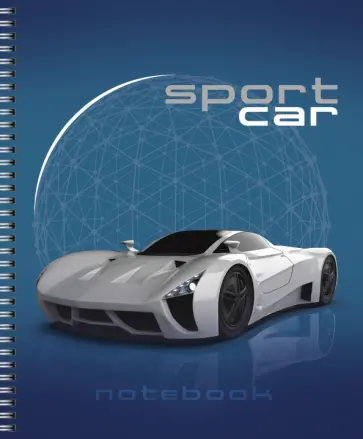 Тетрадь Sport car, 80 листов, клетка обложка книги