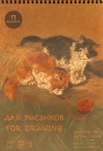 Альбом для эскизов Котята, 18 листов, А4 обложка книги