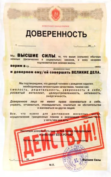 Ежедневник Доверенность. Действуй! обложка книги