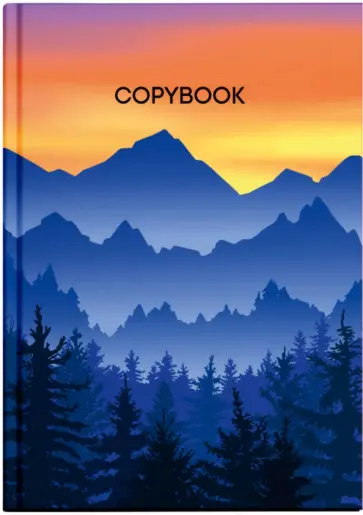 Тетрадь Горы, А4, 96 листов, клетка обложка книги