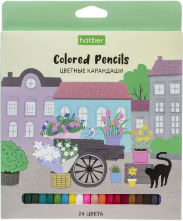 Карандаши цветные Eco. Прогулка, 24 цвета обложка книги