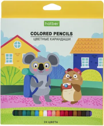 Карандаши цветные Eco. Каникулы, 24 цвета обложка книги