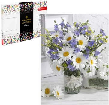 Алмазная мозаика Ромашковое настроение, 30х40, с подрамником обложка книги