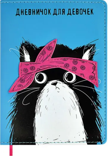 Дневничок для девочек Кот, 96 листов, А6+ Дневничок для девочек Кот, 96 листов, А6+ обложка книги