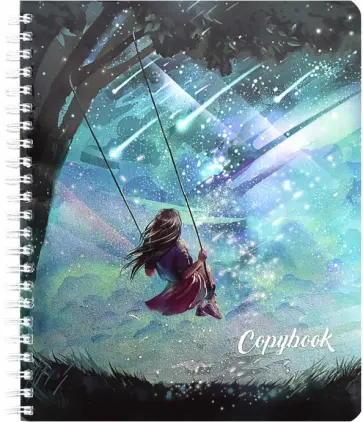 Тетрадь Аниме, 80 листов, клетка обложка книги