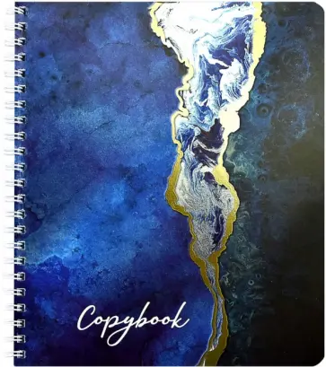 Тетрадь Оттенки синего, 80 листов, клетка обложка книги