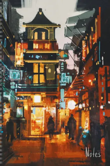 Тетрадь для конспектов Night city, А4, 60 листов, клетка обложка книги