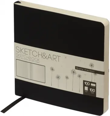 Скетчбук Original, 100 листов, бежевая бумага, черный обложка книги