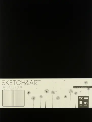 Скетчбук Original, 80 листов, бежевая бумага, черный обложка книги