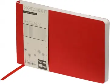 Скетчбук Horizont, 48 листов, красный обложка книги