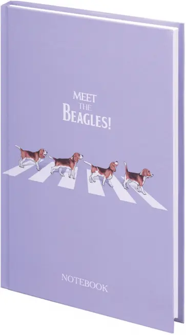 Блокнот Beagles, А5, 80 листов, клетка обложка книги