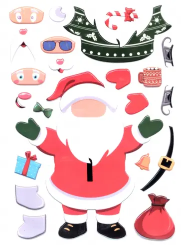 Наклейка объемная Укрась Деда Мороза Наклейка объемная Укрась Деда Мороза обложка книги