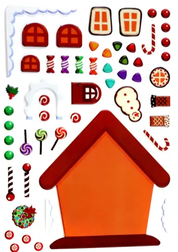 Наклейка объемная Укрась Пряничный домик Наклейка объемная Укрась Пряничный домик обложка книги