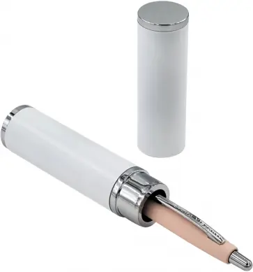 Ручка шариковая автоматическая San Remo, синяя, в круглом тубусе обложка книги