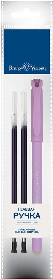 Ручка Пиши-стирай, DeleteWrite Art. Вишня, синяя, с 2 запасными стержнями обложка книги