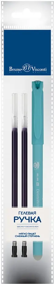 Ручка Пиши-стирай, DeleteWrite Art. Пандочки, синяя, с 2 запасными стержнями обложка книги