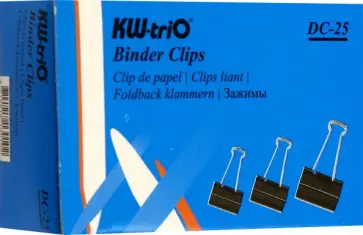 Зажимы, 25 мм., 12 шт., черные Зажимы, 25 мм., 12 шт., черные обложка книги