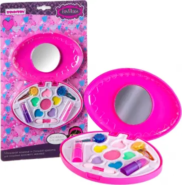 Набор детской декоративной косметики. Косметичка-овал с зеркальцем обложка книги